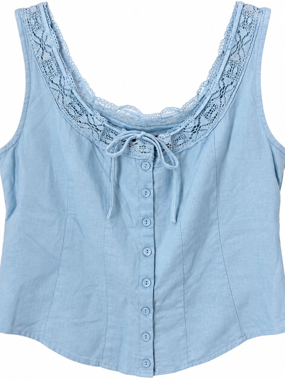Wild Fable Blue Lace Corset Tank Top Medium Y2K 90s Romantic